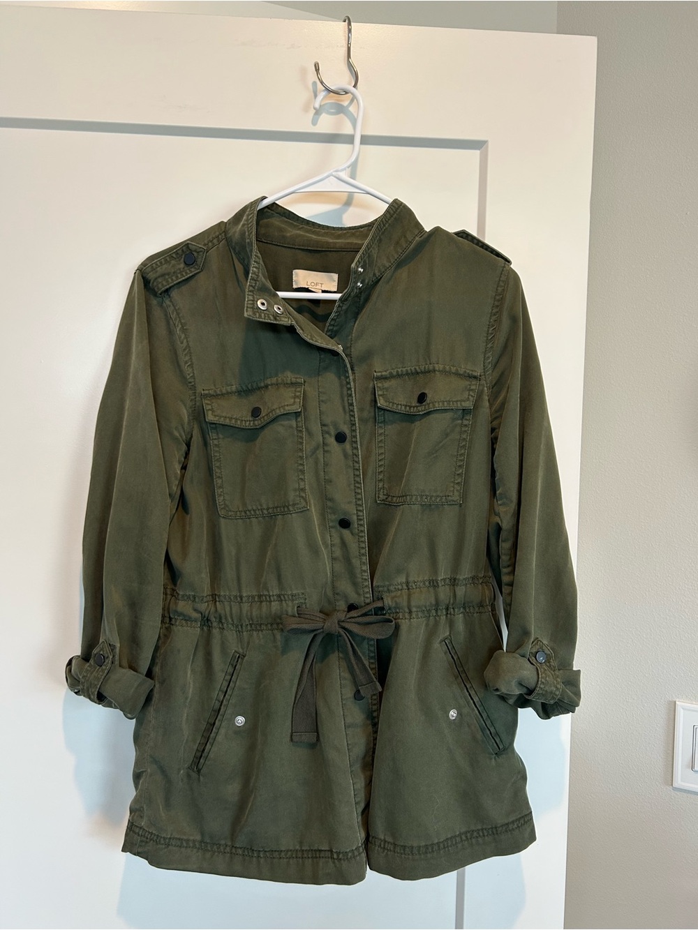 Olive Utility Drawstring Jacket